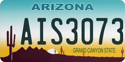 AZ license plate AIS3073