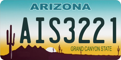 AZ license plate AIS3221