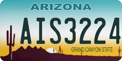 AZ license plate AIS3224