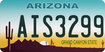 AZ license plate AIS3299