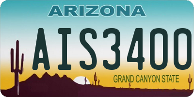 AZ license plate AIS3400
