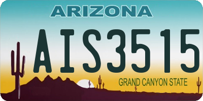 AZ license plate AIS3515