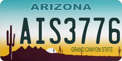 AZ license plate AIS3776