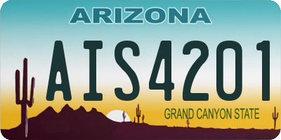 AZ license plate AIS4201