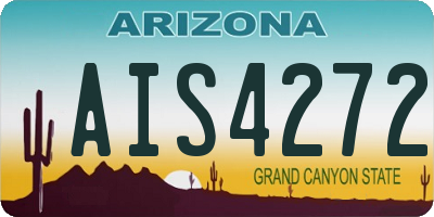 AZ license plate AIS4272