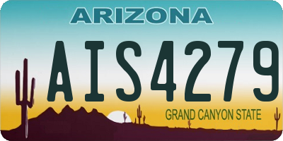 AZ license plate AIS4279