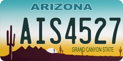 AZ license plate AIS4527