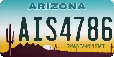 AZ license plate AIS4786