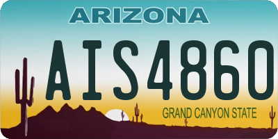 AZ license plate AIS4860