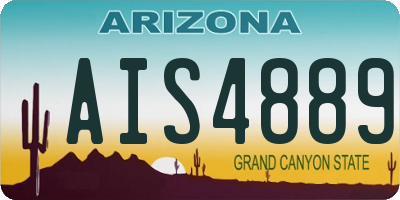AZ license plate AIS4889