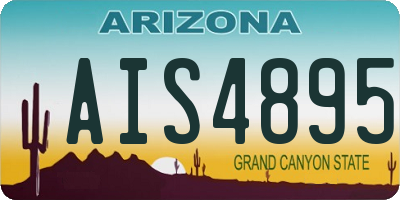AZ license plate AIS4895