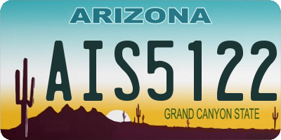 AZ license plate AIS5122
