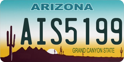 AZ license plate AIS5199