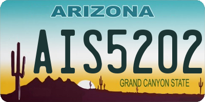 AZ license plate AIS5202