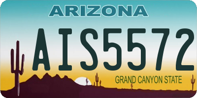 AZ license plate AIS5572