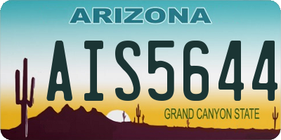 AZ license plate AIS5644