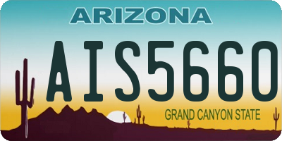 AZ license plate AIS5660