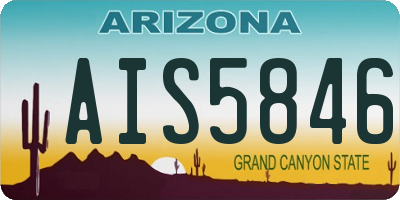 AZ license plate AIS5846