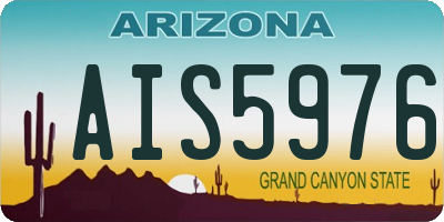 AZ license plate AIS5976