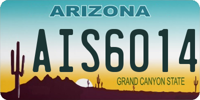 AZ license plate AIS6014