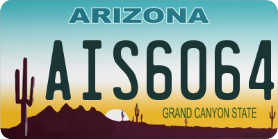 AZ license plate AIS6064