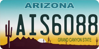 AZ license plate AIS6088
