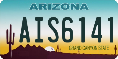 AZ license plate AIS6141