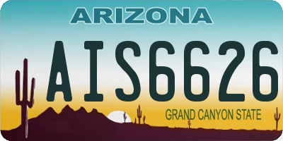 AZ license plate AIS6626