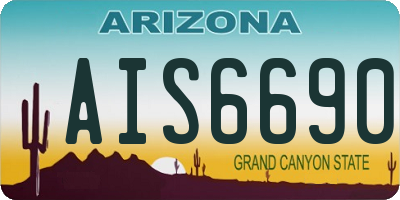 AZ license plate AIS6690