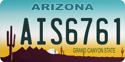 AZ license plate AIS6761