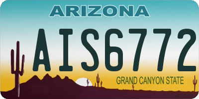 AZ license plate AIS6772