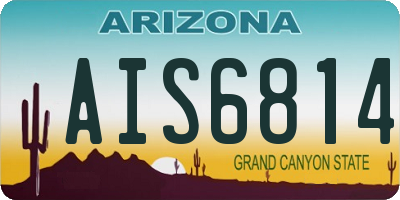AZ license plate AIS6814