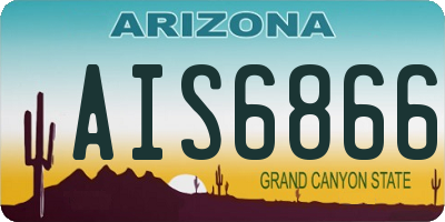 AZ license plate AIS6866