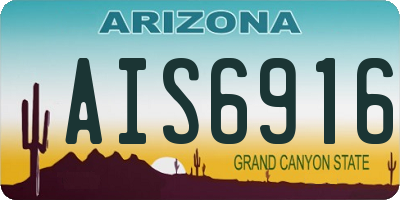 AZ license plate AIS6916