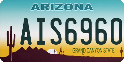 AZ license plate AIS6960