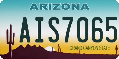 AZ license plate AIS7065