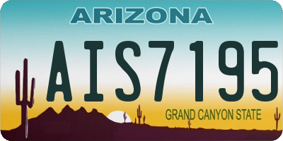 AZ license plate AIS7195