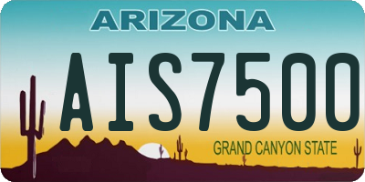 AZ license plate AIS7500