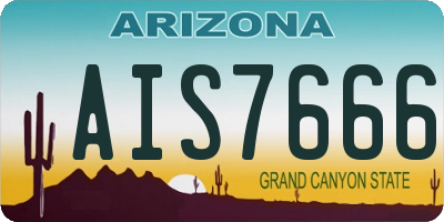 AZ license plate AIS7666