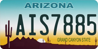 AZ license plate AIS7885