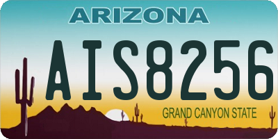 AZ license plate AIS8256
