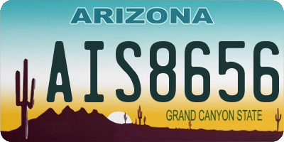 AZ license plate AIS8656