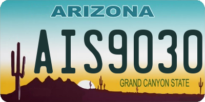AZ license plate AIS9030