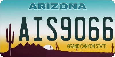 AZ license plate AIS9066