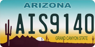 AZ license plate AIS9140