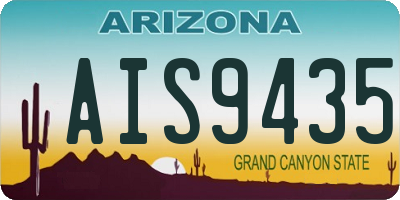AZ license plate AIS9435