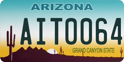 AZ license plate AIT0064