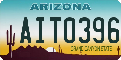 AZ license plate AIT0396