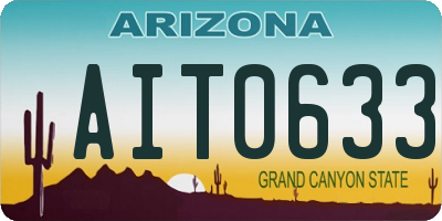 AZ license plate AIT0633
