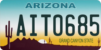 AZ license plate AIT0685